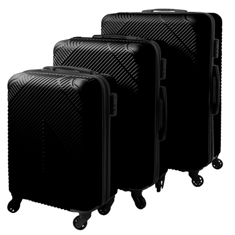 3 viename lagaminų rinkinys – juodas Trizand 26661