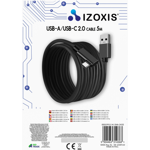 Kabel USB-A 2.0 5m C Izoxis 19911