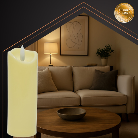 LED Kerze/Einsatz 17x5cm 1Stk Ruhhy 26720