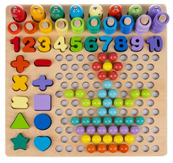 Wooden puzzle - beads DU17252