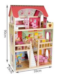 Wooden dollhouse - villa D11252