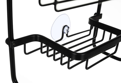 Hanging shower shelf - black