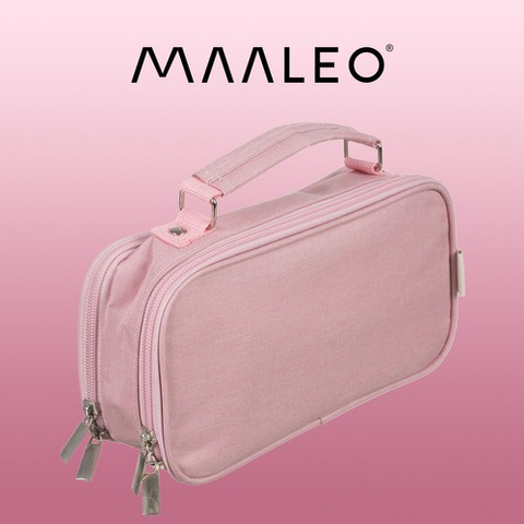 Double extendable pencil case - pink Maaleo 24517