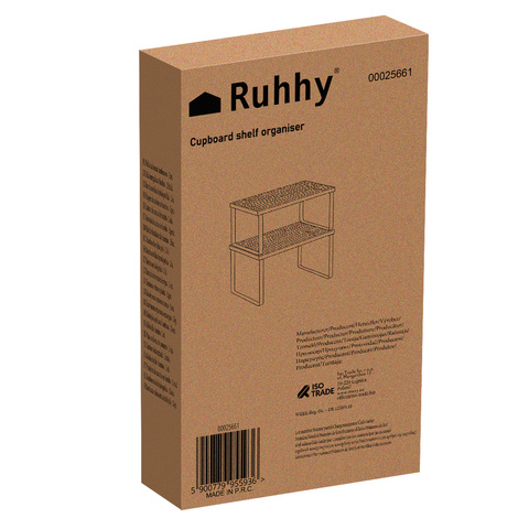 Bambus-Küchenregal - 2 Stück Ruhhy 25661