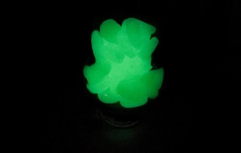 Luminous stones - set of 100 pieces green