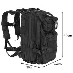 Kleiner schwarzer Touristenrucksack 23089