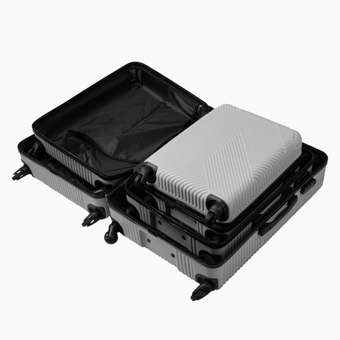3-in-1 suitcase set - gray Trizand 26662