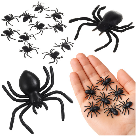 Araignées en plastique - décoration - 10 pièces Ruhhy 26028