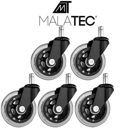 Office chair wheels - 5 pcs Malatec 22077