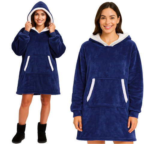 Mikina XXL - tmavě modrá deka Ruhhy 26147