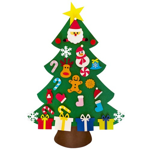 Felt Christmas tree with ornaments 24856