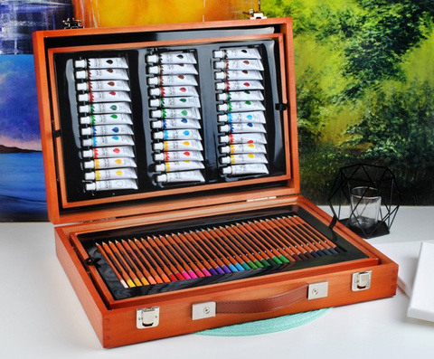 Coffret de peinture 174 pièces dans un étui