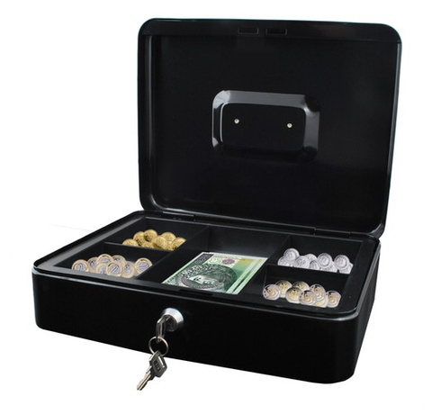 Large black cash box