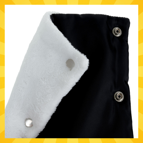 Manchons pour poussette double - noir Kruzzel 25814