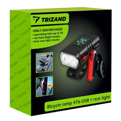 4T6 USB Bike Light + Rear Light 23677