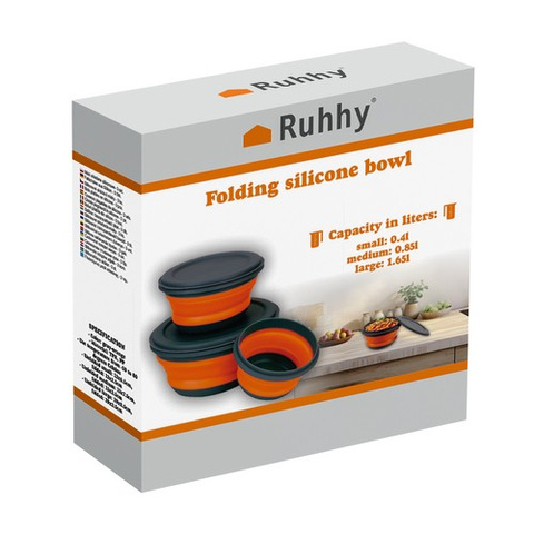 Silicone folding bowls - 3 pcs Ruhhy 20781