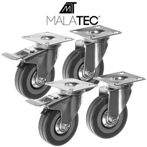 Поворотные колеса - комплект из 4 штук Malatec 22537