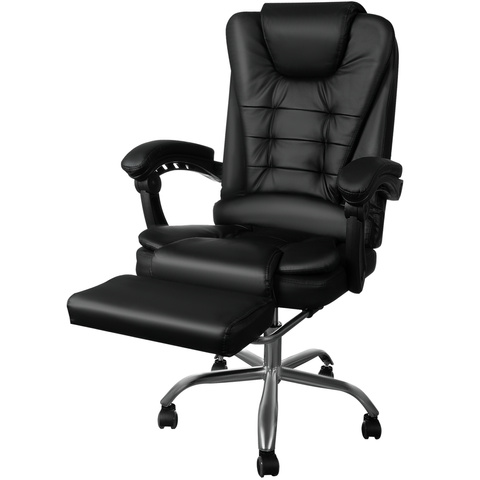 Office chair with footrest - black Malatec 26195