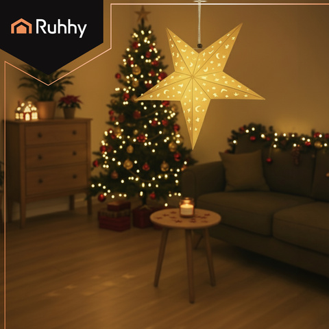 3D LED žvaigždė – 60cm Ruhhy 20076