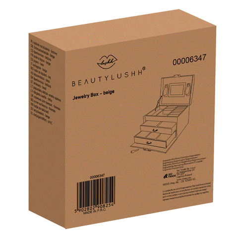 Coffret à bijoux beige