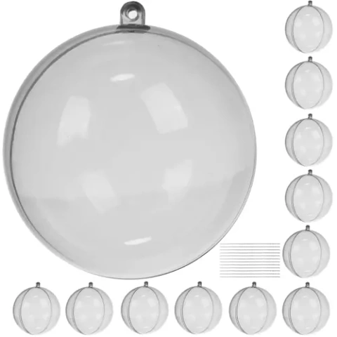 Boules transparentes - lot de 12 Ruhhy 20508