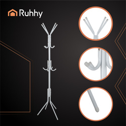 Cintre sur pied 170 cm - blanc Ruhhy 26360