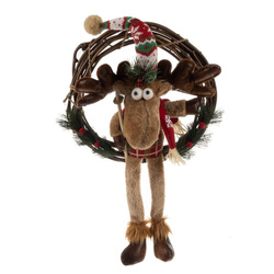 Christmas wreath for door - reindeer Ruhhy 22316