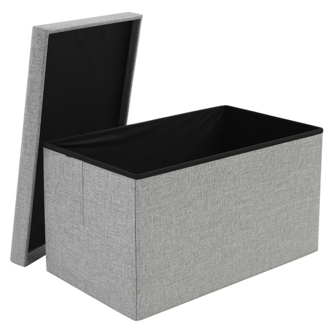 Pilkas audinio pufas 60x30x30 cm Ruhhy 25996