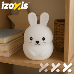 Veilleuse RGB avec télécommande - lapin Izoxis 26204