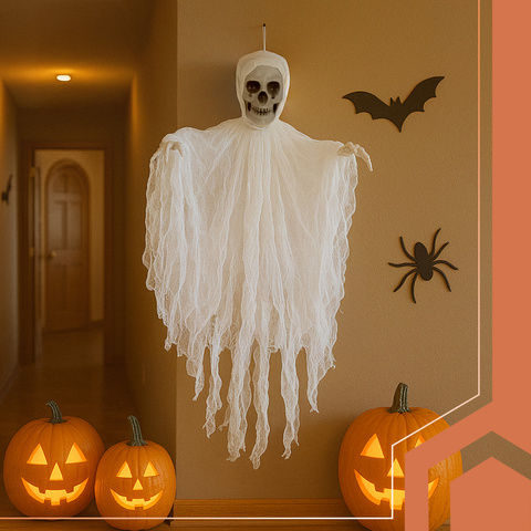 White hanging skeleton - Ruhhy decoration 26124
