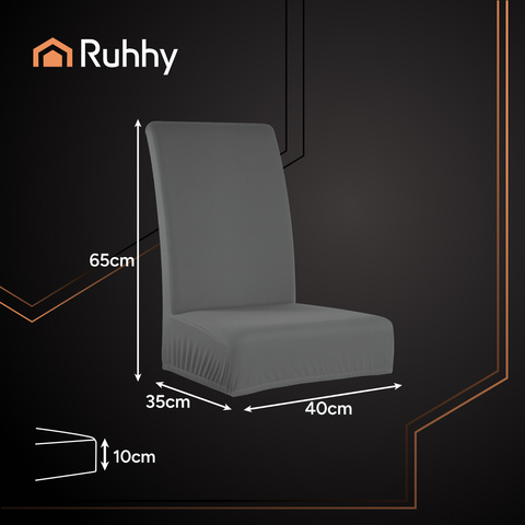 Chair covers - 6 pcs. dark gray Ruhhy 25990