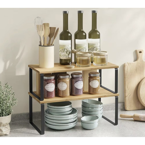 Bamboo kitchen shelf - 2 pcs Ruhhy 25661