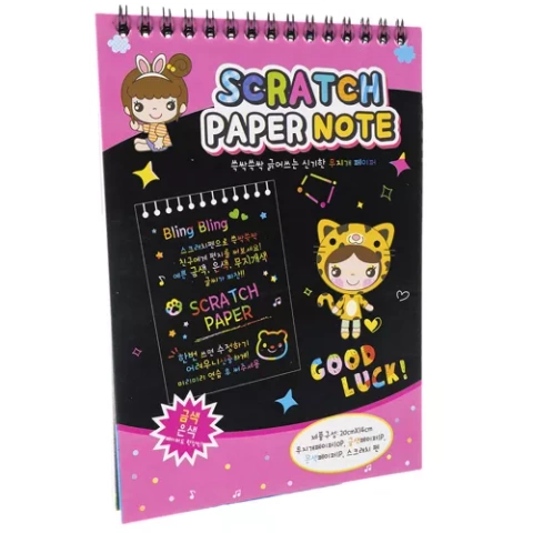 Set of scratch cards + wooden stylus 22449