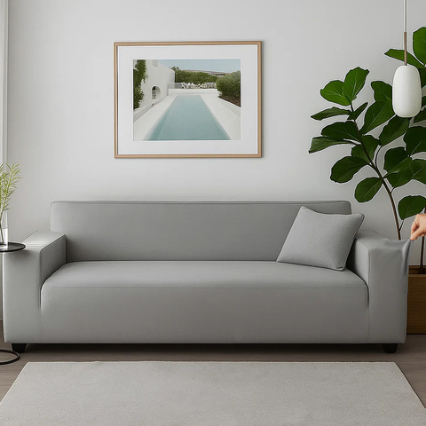 Housse de canapé 190-230 cm gris foncé Ruhhy 26181