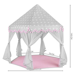 Kinderzelt grau und rosa Kruzzel 23476