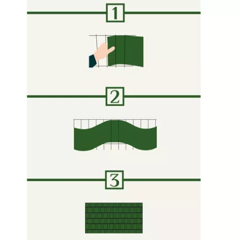 Fencing tape 19cmx35m 450g/m2 green 23699