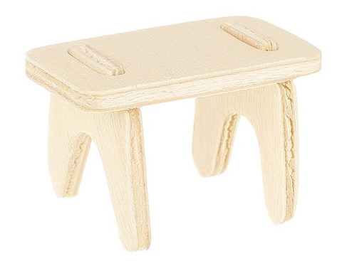 Set of wooden doll furniture, 34 pieces