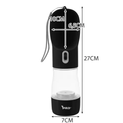 Purlov 21033 Hundeflasche/Wasserflasche mit Napf