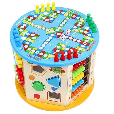 Wooden educational cube 22429