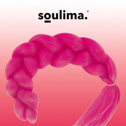 Kunsthaar in Zöpfen - dunkelrosa