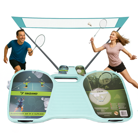 Trizand 25515 badminton set in case