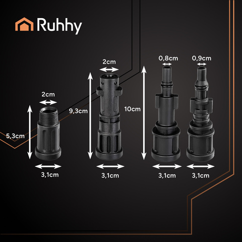 Шланг для чистки труб с адаптером 20 м Ruhhy 26133