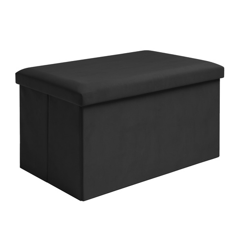 Juodas aksominis pufas 60x30x30 cm Ruhhy 25995
