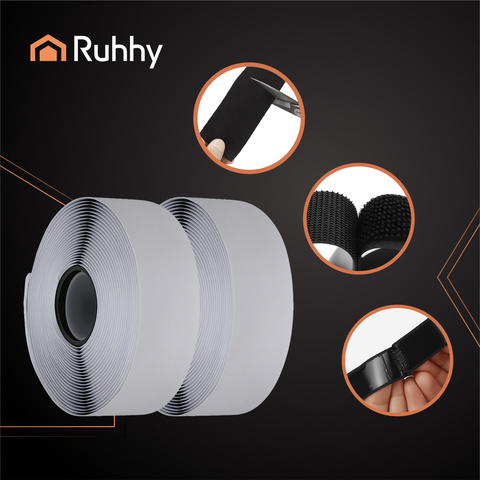 Self-adhesive Velcro tape 5mx5cm black Ruhhy 25806