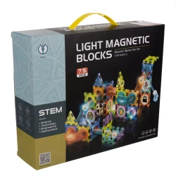 Magnetic blocks - track 77pcs Kruzzel 22684