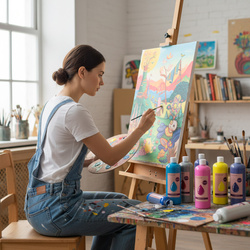 Plakátové barvy - sada 18 ks x 500 ml Maaleo 26341