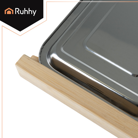 Bamboo board with containers Ruhhy 25707