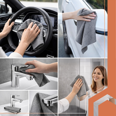 Салфетки для протирки окон - 3 шт. 30x40 см Ruhhy 27207