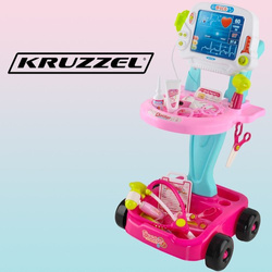 Kleines Arztset - rosa Kinderwagen