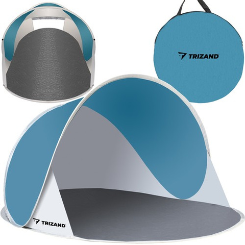 Tente de plage 145x100x70cm - turquoise - blanc